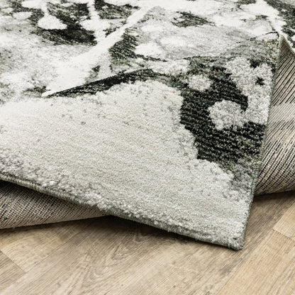 Evolution 8035B Charcoal/ White Indoor Area Rug - 5'3" x 7'3"