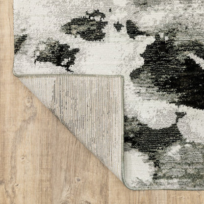 Evolution 8035B Charcoal/ White Indoor Area Rug - 7'10" x 10'10"