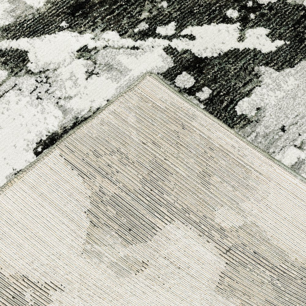 Evolution 8035B Charcoal/ White Indoor Area Rug - 7'10" x 10'10"