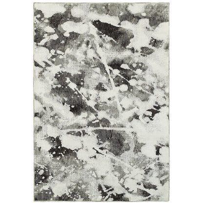 Evolution 8035B Charcoal/ White Indoor Area Rug - 8'6" x 11'7"