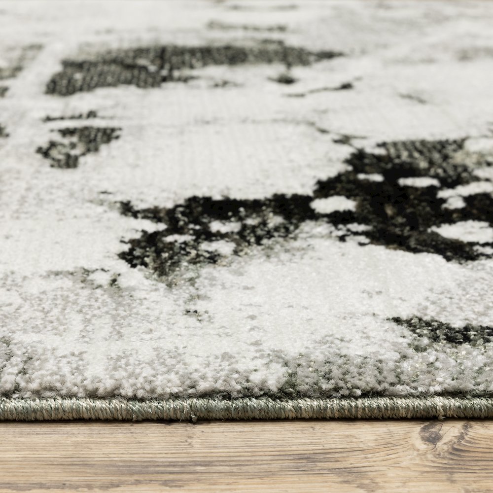 Evolution 8035B Charcoal/ White Indoor Area Rug - 8'6" x 11'7"