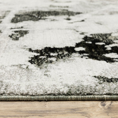 Evolution 8035B Charcoal/ White Indoor Area Rug - 8'6" x 11'7"