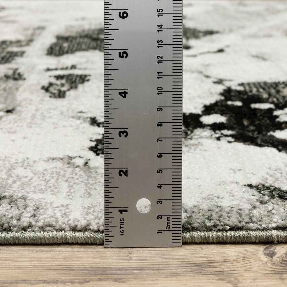 Evolution 8035B Charcoal/ White Indoor Area Rug - 8'6" x 11'7"