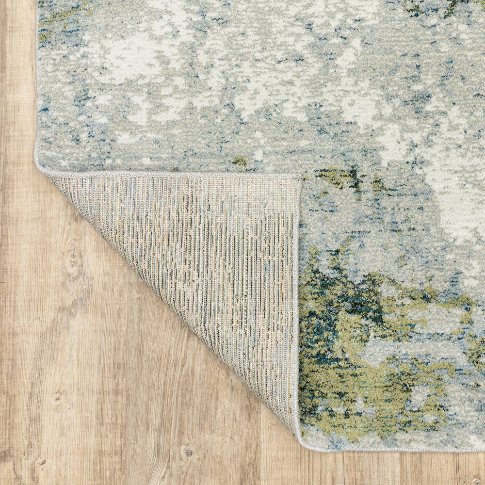 Evolution 8039E Blue/ Green Indoor Area Rug - 2'6" x 12'