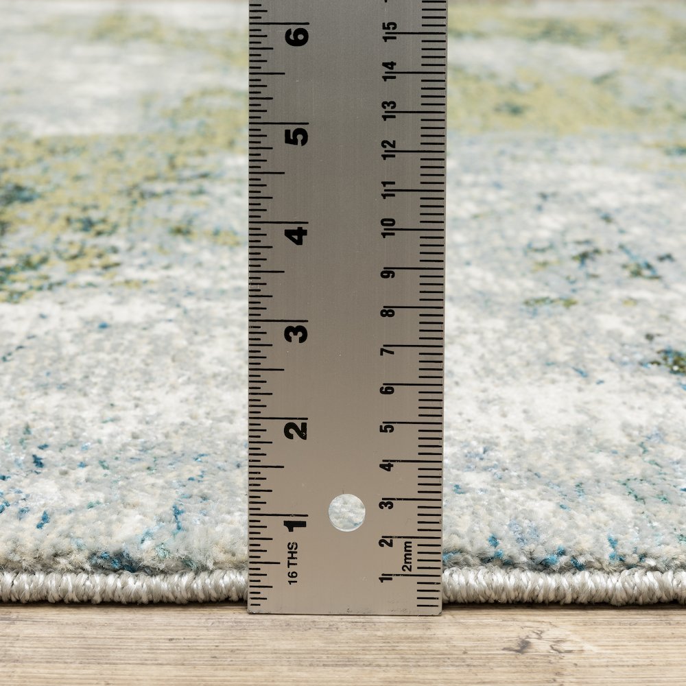 Evolution 8039E Blue/ Green Indoor Area Rug - 2'6" x 12'
