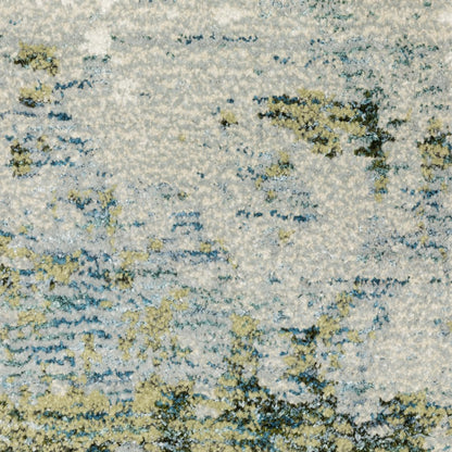 Evolution 8039E Blue/ Green Indoor Area Rug - 5'3" x 7'3"