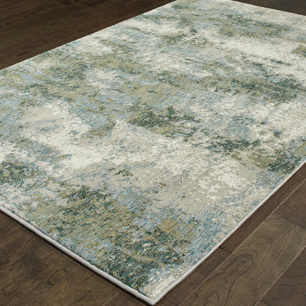 Evolution 8039E Blue/ Green Indoor Area Rug - 7'10" x 10'10"