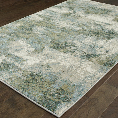 Evolution 8039E Blue/ Green Indoor Area Rug - 7'10" x 10'10"