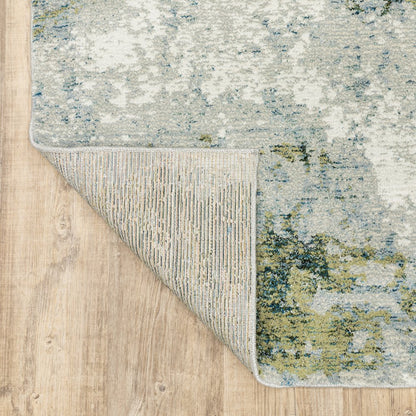 Evolution 8039E Blue/ Green Indoor Area Rug - 7'10" Round