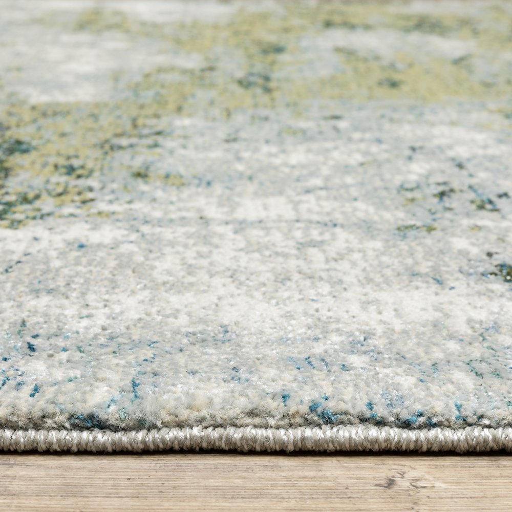Evolution 8039E Blue/ Green Indoor Area Rug - 7'10" Round
