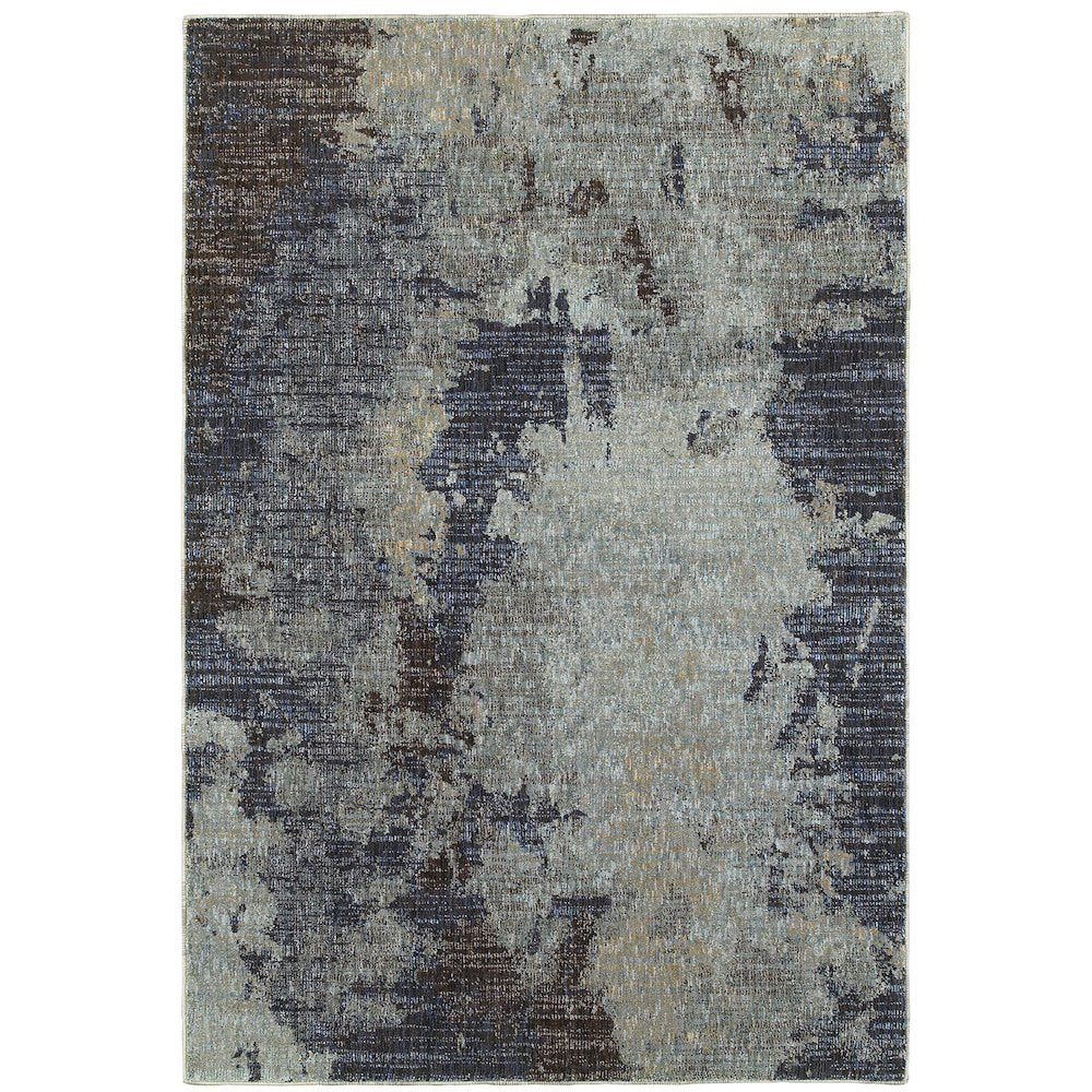 Evolution 8049B Navy/ Blue Indoor Area Rug - 7'10" x 10'10"