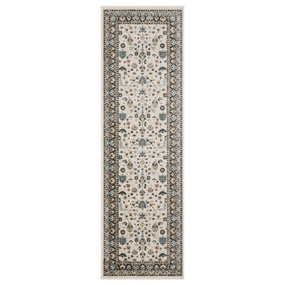 Eliana ELI02 Beige/ Multi Indoor Area Rug - 2'3" x 7'6"