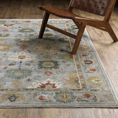Eliana ELI03 Blue/ Multi Indoor Area Rug - 3'3" x 5'