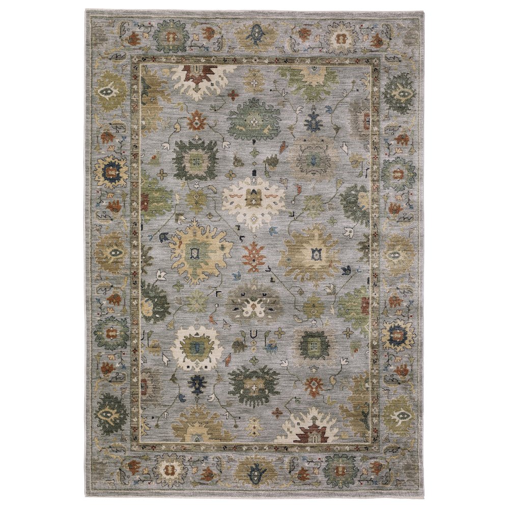 Eliana ELI03 Blue/ Multi Indoor Area Rug - 3'3" x 5'