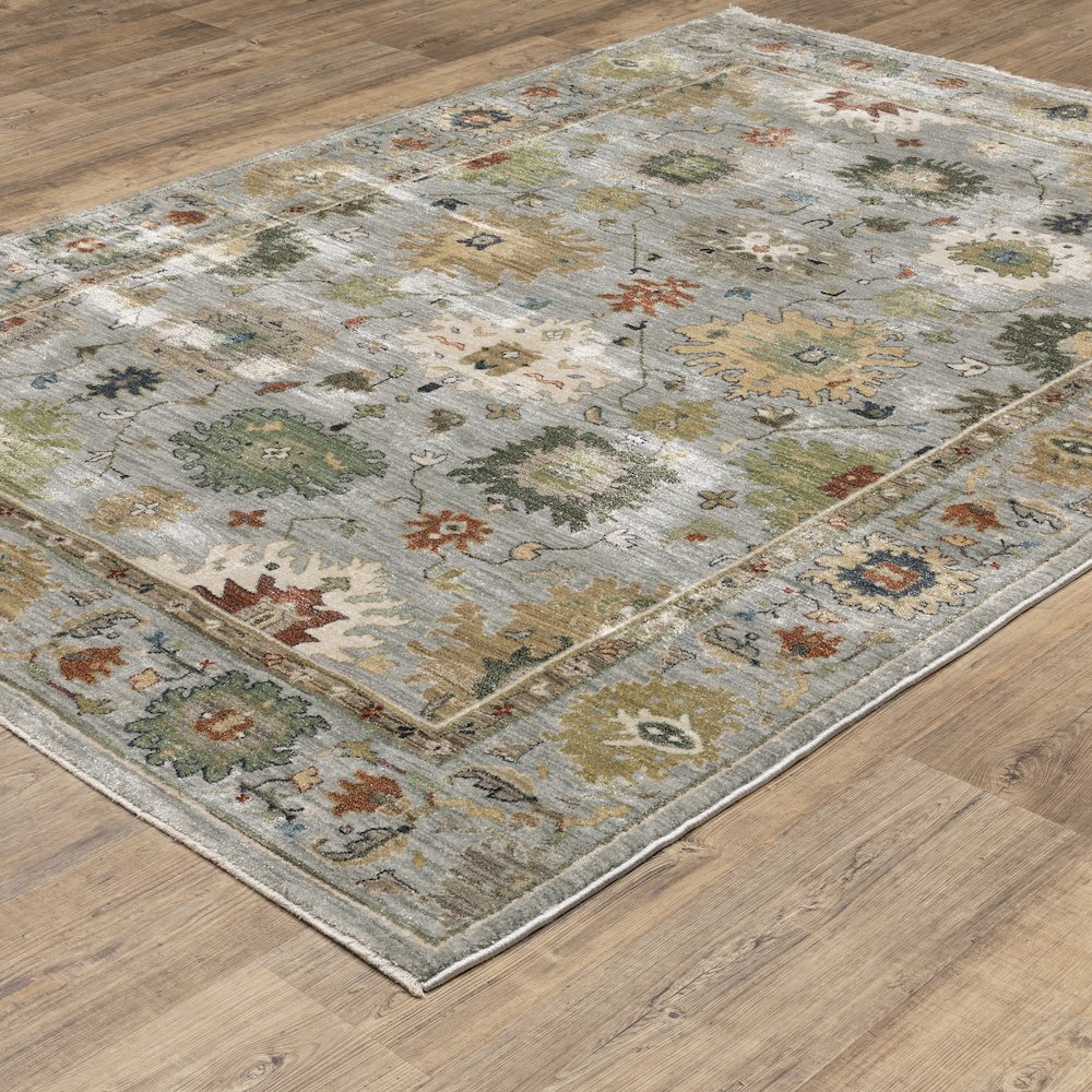 Eliana ELI03 Blue/ Multi Indoor Area Rug - 9'10" x 12'10"