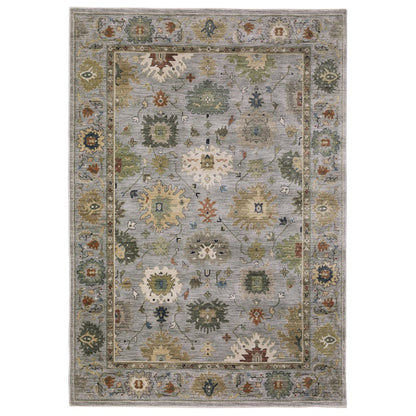 Eliana ELI03 Blue/ Multi Indoor Area Rug - 9'10" x 12'10"