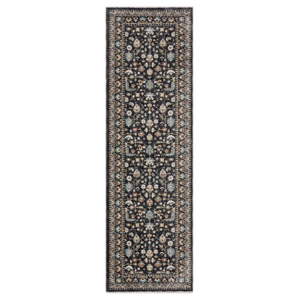 Eliana ELI04 Blue/ Multi Indoor Area Rug - 2'3" x 7'6"