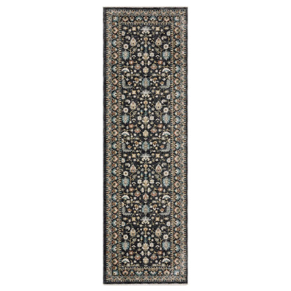 Eliana ELI04 Blue/ Multi Indoor Area Rug - 2'3" x 7'6"