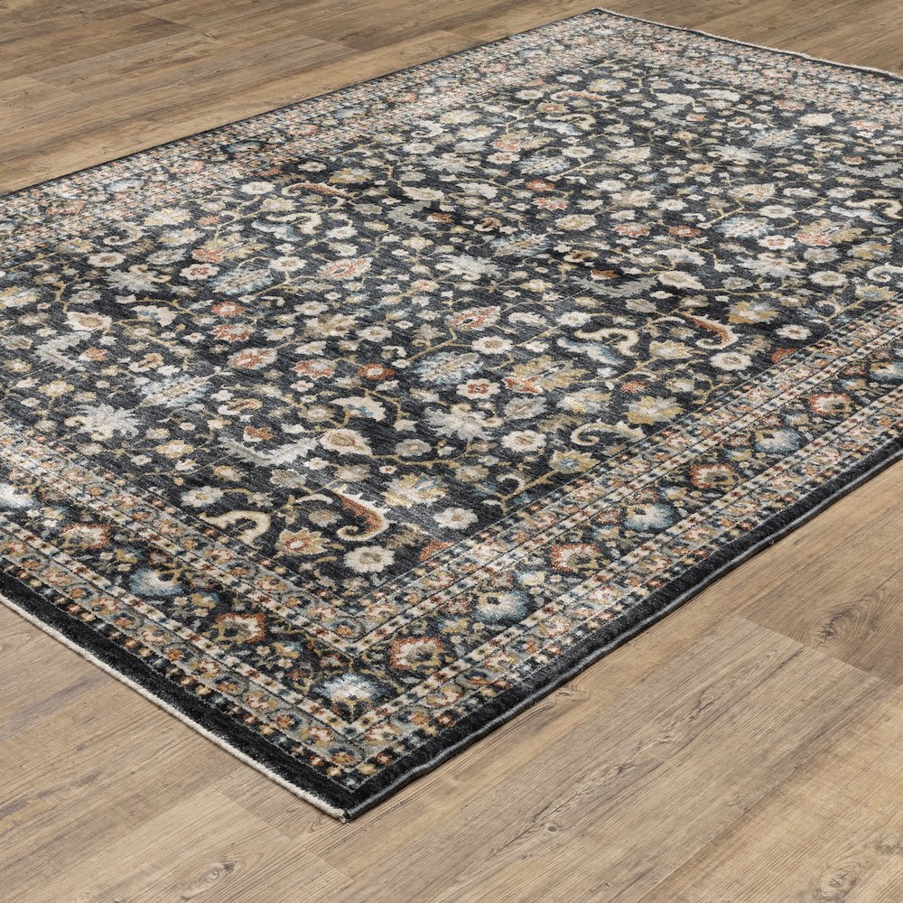Eliana ELI04 Blue/ Multi Indoor Area Rug - 5'3" x 7'6"