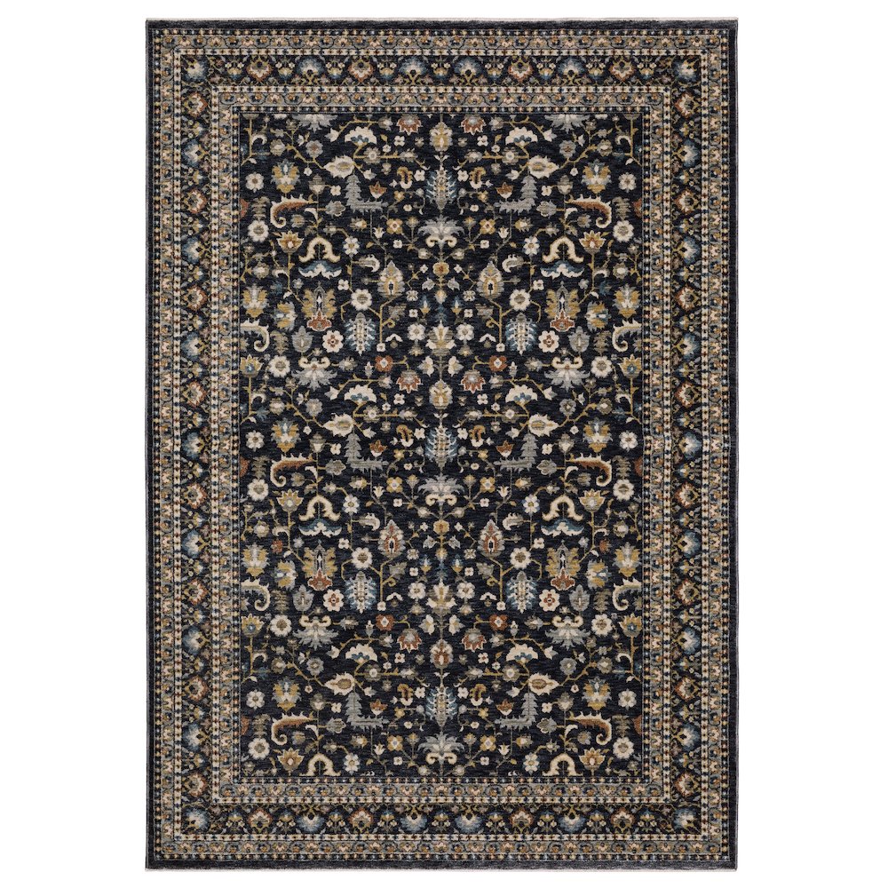Eliana ELI04 Blue/ Multi Indoor Area Rug - 6'7" x 9'6"