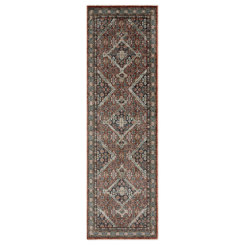 Eliana ELI06 Red/ Multi Indoor Area Rug - 2'3" x 7'6"