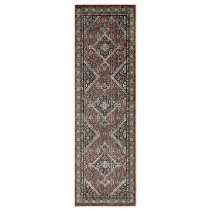 Eliana ELI06 Red/ Multi Indoor Area Rug - 2'3" x 7'6"