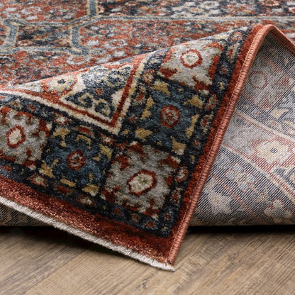 Eliana ELI06 Red/ Multi Indoor Area Rug - 2'3" x 7'6"