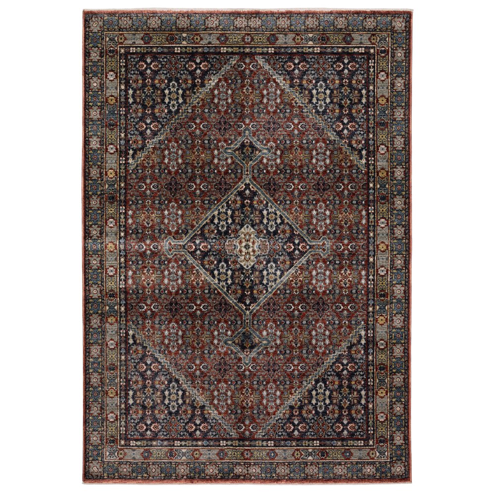 Eliana ELI06 Red/ Multi Indoor Area Rug - 3'3" x 5'