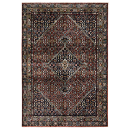 Eliana ELI06 Red/ Multi Indoor Area Rug - 3'3" x 5'