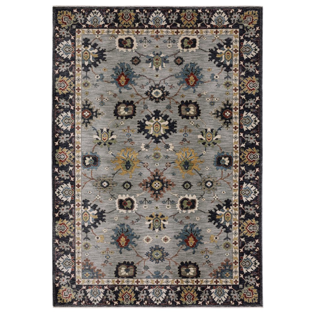 Eliana ELI08 Blue/ Multi Indoor Area Rug - 3'3" x 5'