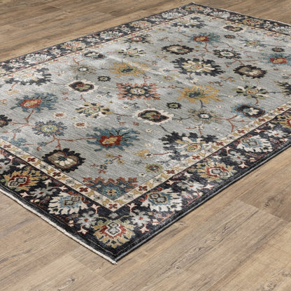 Eliana ELI08 Blue/ Multi Indoor Area Rug - 5'3" x 7'6"