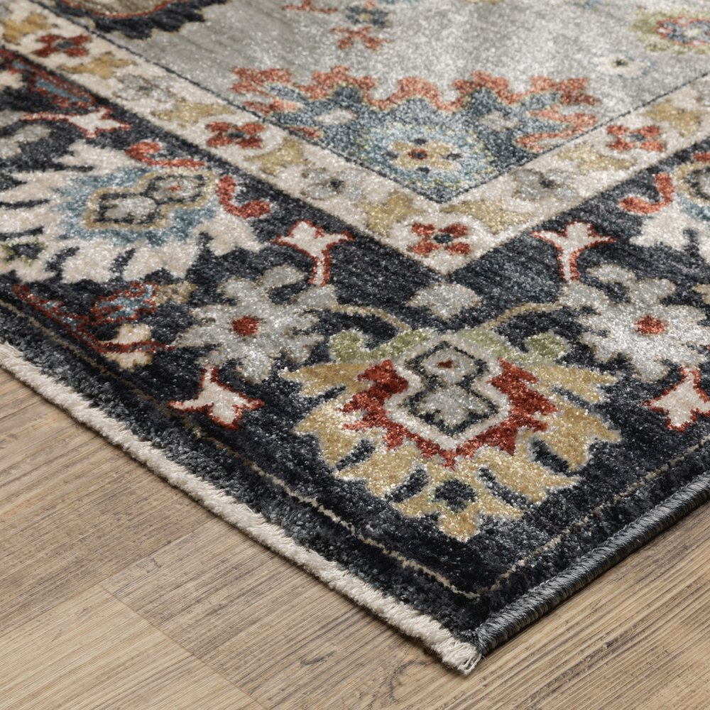 Eliana ELI08 Blue/ Multi Indoor Area Rug - 7'10" x 10'10"