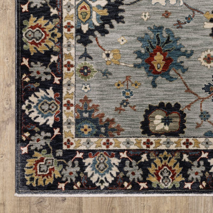 Eliana ELI08 Blue/ Multi Indoor Area Rug - 7'10" x 10'10"