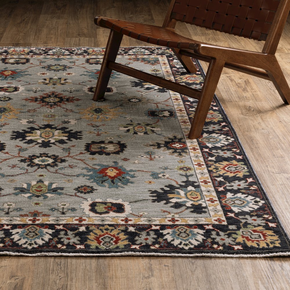 Eliana ELI08 Blue/ Multi Indoor Area Rug - 7'10" x 10'10"