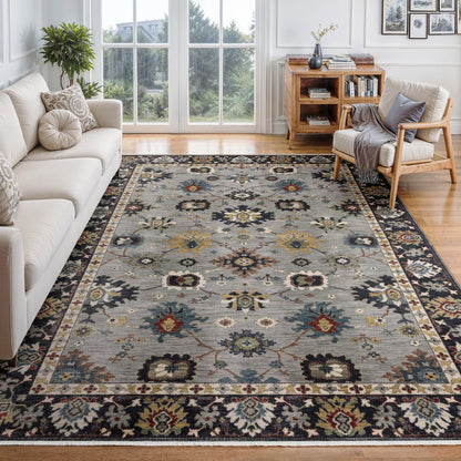 Eliana ELI08 Blue/ Multi Indoor Area Rug - 7'10" x 10'10"