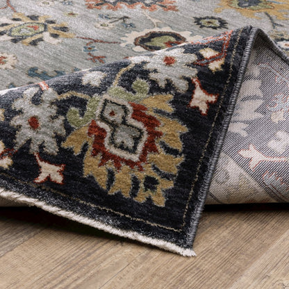 Eliana ELI08 Blue/ Multi Indoor Area Rug - 7'10" x 10'10"