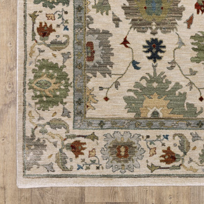 Eliana ELI10 Ivory/ Multi Indoor Area Rug - 5'3" x 7'6"
