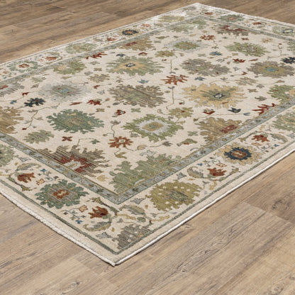Eliana ELI10 Ivory/ Multi Indoor Area Rug - 7'10" x 10'10"