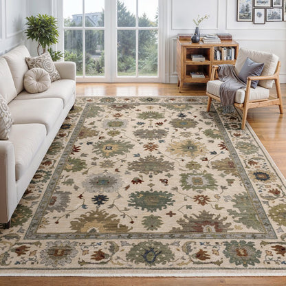 Eliana ELI10 Ivory/ Multi Indoor Area Rug - 7'10" x 10'10"