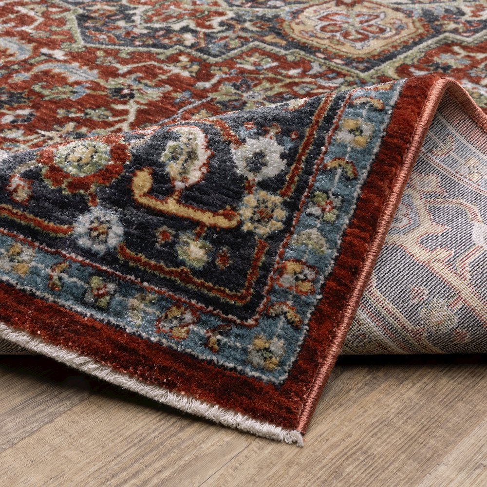 Eliana ELI11 Red/ Blue Indoor Area Rug - 2'3" x 7'6"