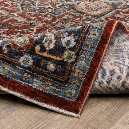 Eliana ELI11 Red/ Blue Indoor Area Rug - 7'10" x 10'10"