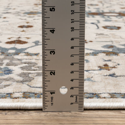 Ellington ELL10 Ivory/ Blue Indoor Area Rug - 7'10" x 10'10"