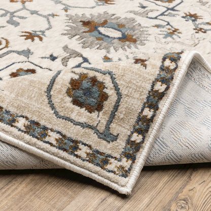 Ellington ELL10 Ivory/ Blue Indoor Area Rug - 7'10" x 10'10"
