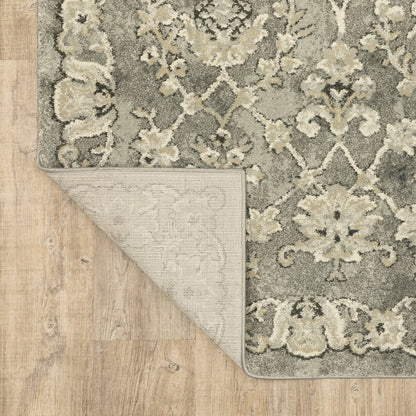 Florence 1002E Grey/ Beige Indoor Area Rug - 5'3" x 7'6"