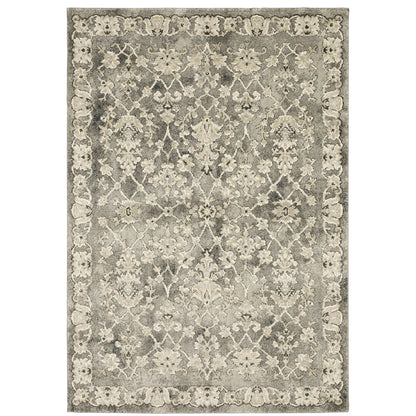 Florence 1002E Grey/ Beige Indoor Area Rug - 7'10" x 10'10"