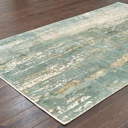 Formations 70002 Blue/ Grey Indoor Area Rug - 2'6" x 10'