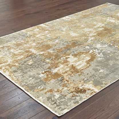 Formations 70003 Grey/ Brown Indoor Area Rug - 6' x 9'