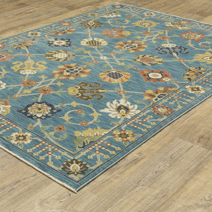 Francesca FR01E Blue/ Multi Indoor Area Rug - 2'3" x 7'6"
