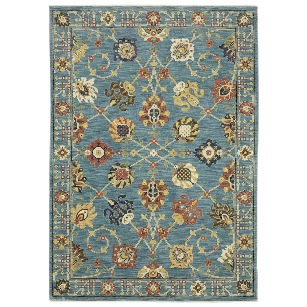 Francesca FR01E Blue/ Multi Indoor Area Rug - 3'3" x 5'