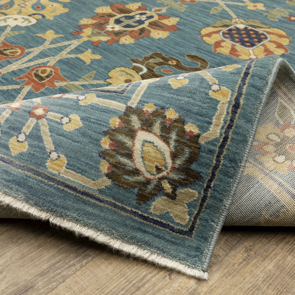 Francesca FR01E Blue/ Multi Indoor Area Rug - 3'3" x 5'